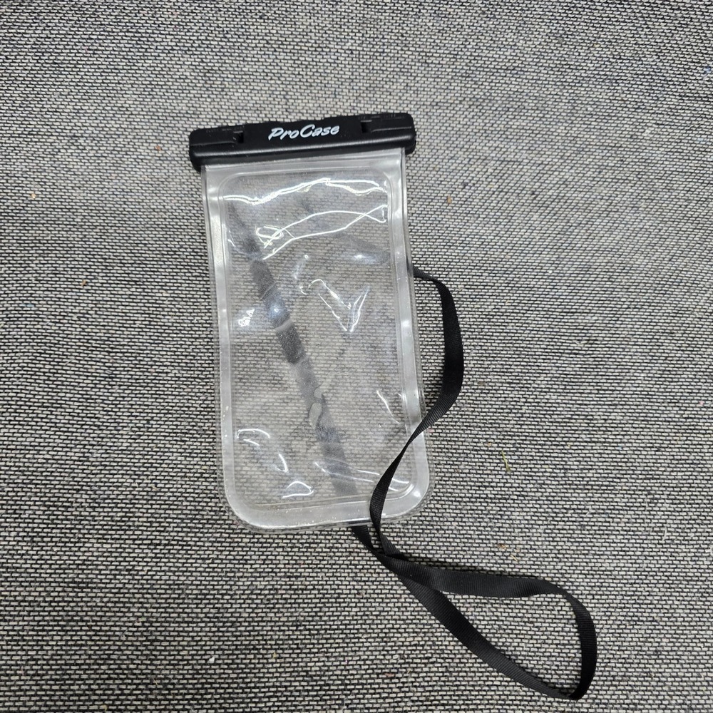 ProCase Waterproof Phone Pouch Dry Bag Lanyard Universal Clear Black Good OS